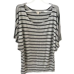 Love Culture, Medium, Women’s Blouse, Gray/Black Stripes, Never Used